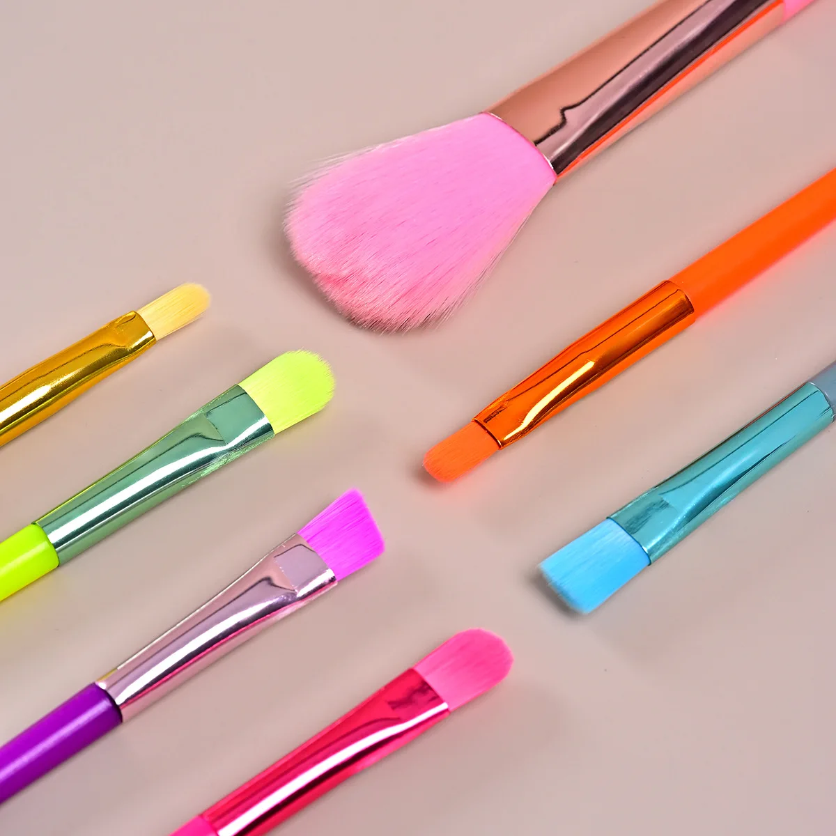 5/7 Pcs Colorful Candy Makeup Brush Set, Soft Bristle Foundation Eyeshadow Blush Contour Cosmetic Tools