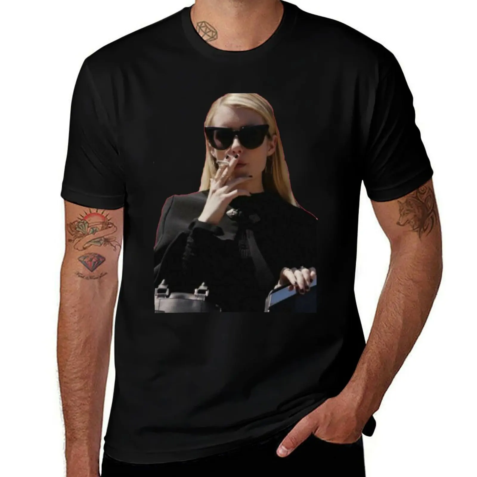 

Emma roberts by Sream Queen T-Shirt Casual Trendy Short Sleeve T-Shirt