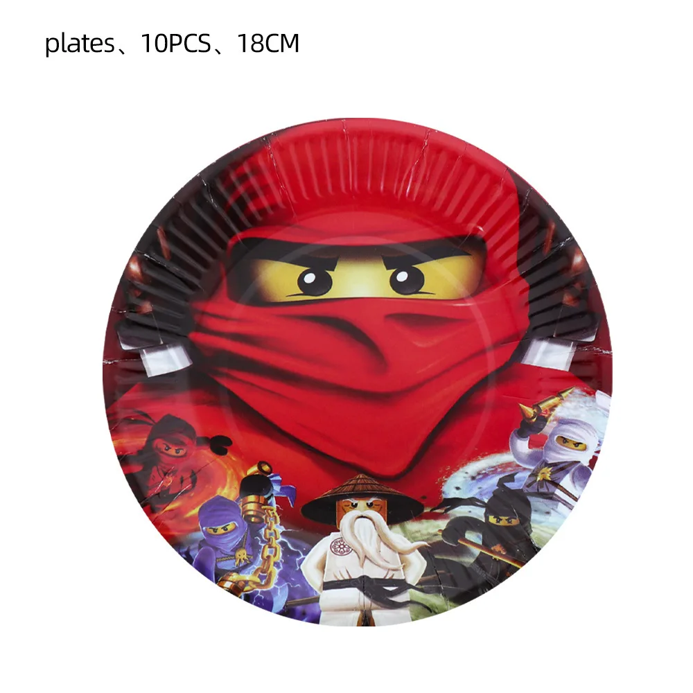 Cartoon Ninja Thema Verjaardagsfeestje Decoraties Leuke Ballonnen Borden Banner Servies Set voor Babyshower Feestartikelen Kindergeschenken