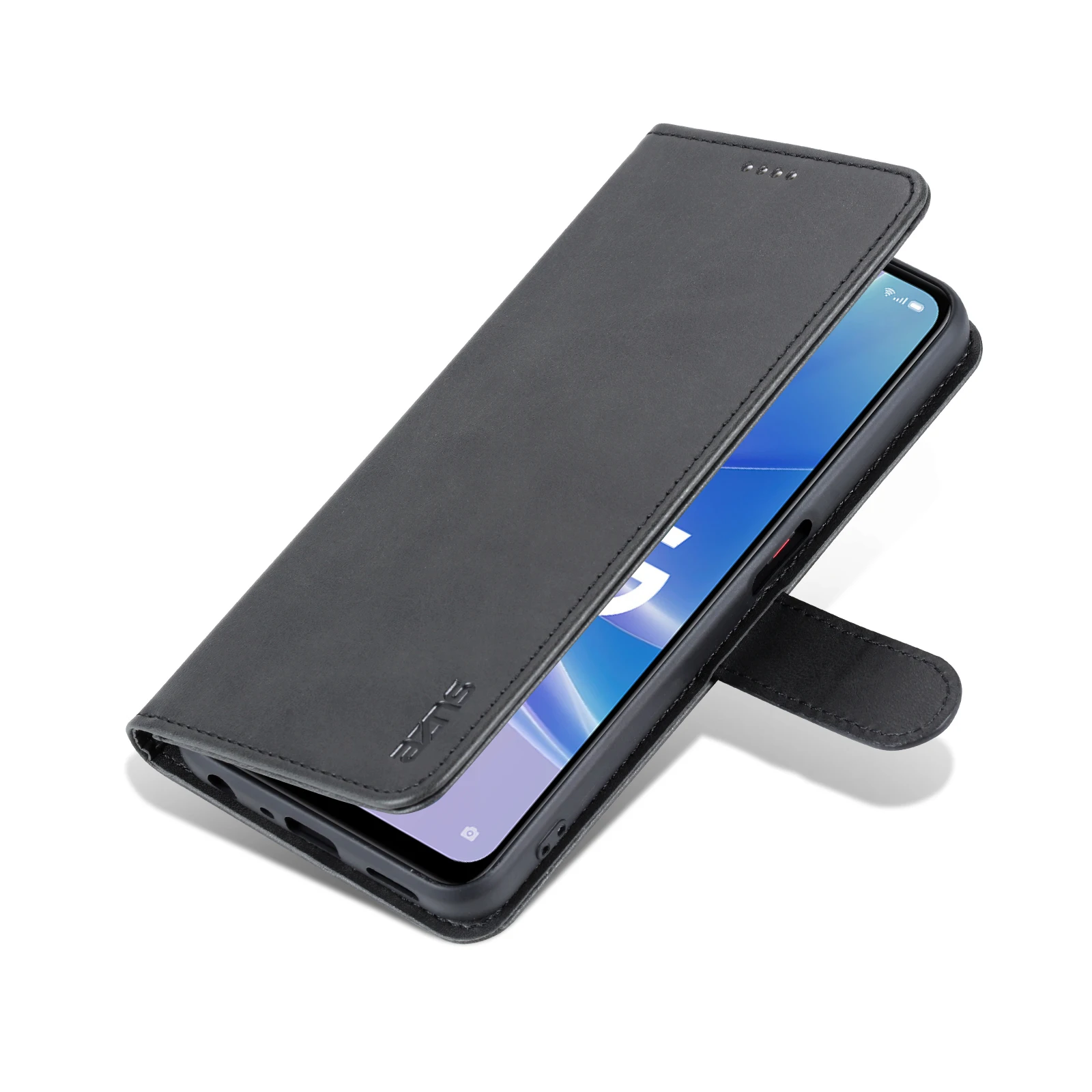 Funda de cuero con tapa tipo billetera con ranura para tarjetas para Oppo A58x, cierre magnético, prevención de caídas, funda de teléfono para Oppo A58x de 6,56 pulgadas