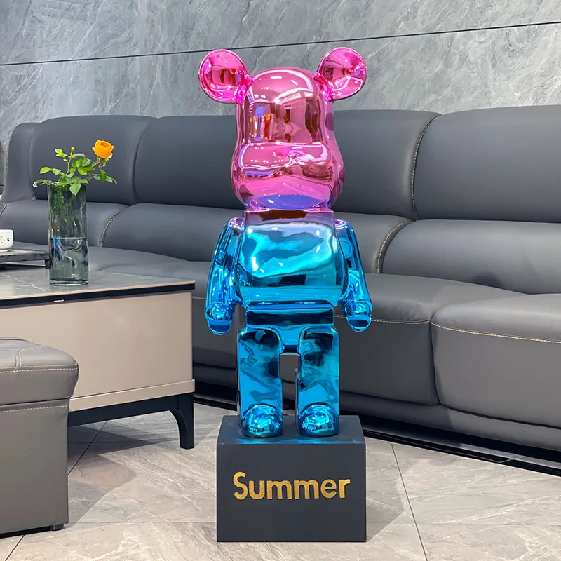 Figura de Bearbrick, hucha de cerámica, oso violento, adornos de Bearbrick, colecciones, muñecas, decoración de habitación, regalo, 400%