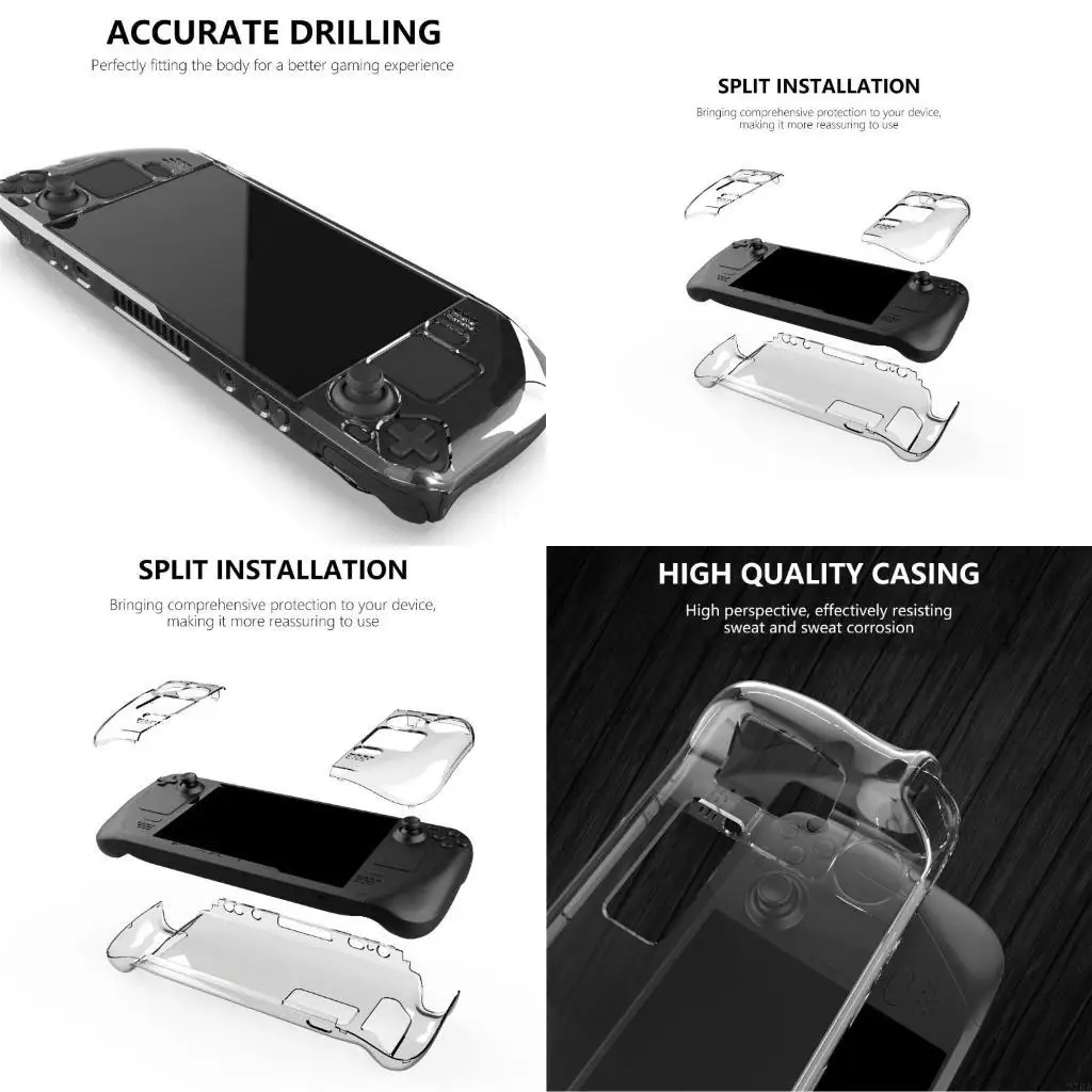 

27RA PC Hard Case for SteamDeck Host Split Crystal Protective Case Gamepad Cover