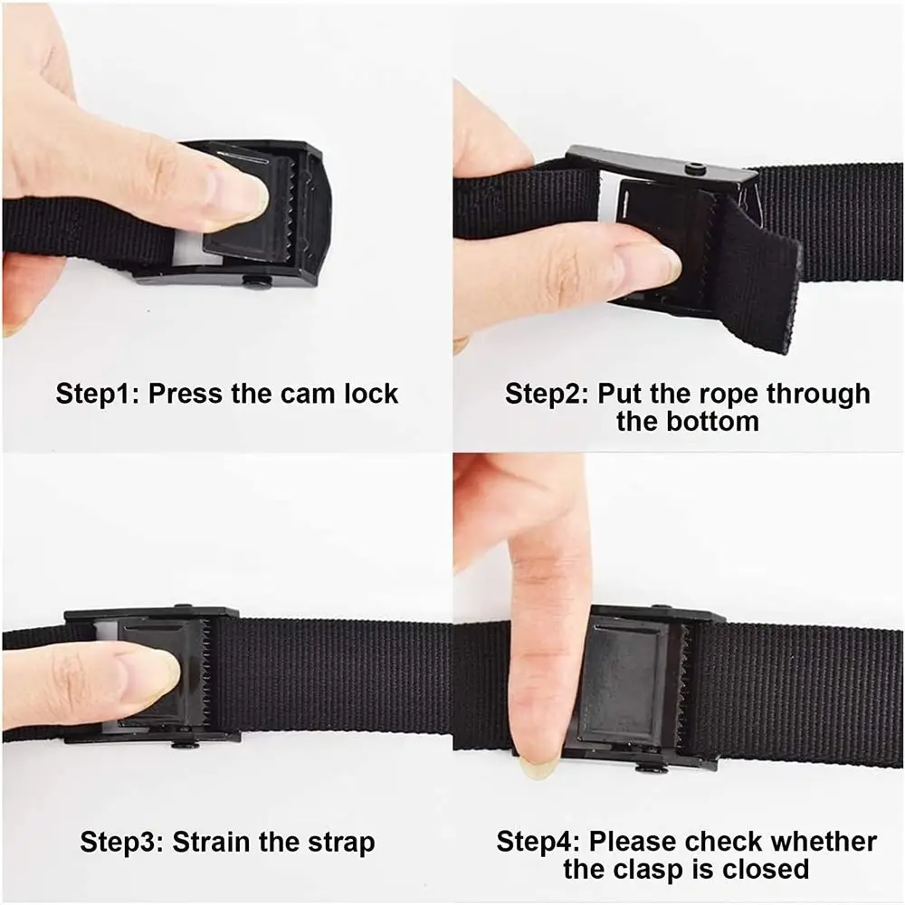 4-Pack 5000lb Capacity 1 Wide Ratchet Straps for Secure Lashing of Cargo, Luggage, Motorcycles, and More