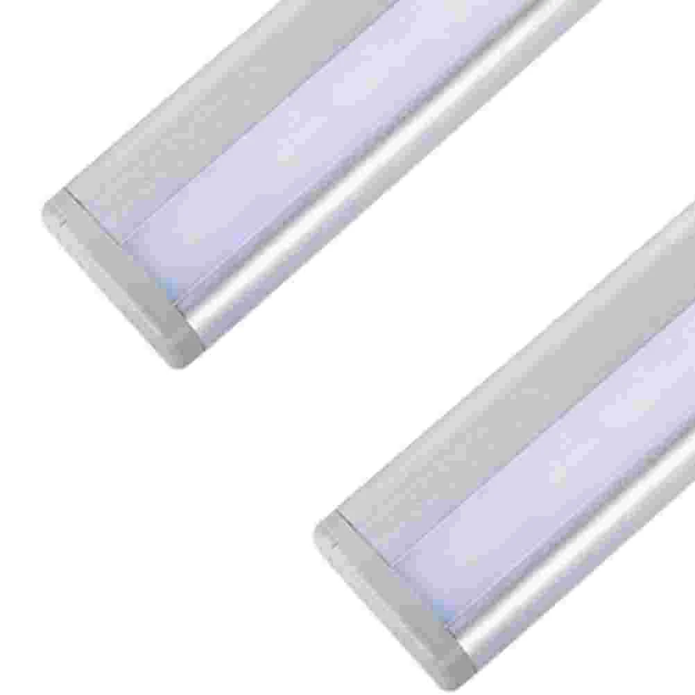 Wireless 10LED Nightlight Rechargeable Motion LED Night Light Magnetic Strip Stick-on Closet Sensing Lamp (Silver with Pure Whit