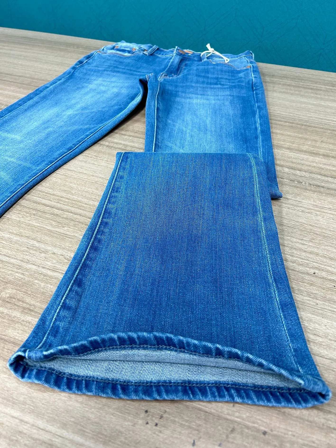 Imagem -06 - Calça Jeans Deflagrada Elástica Slim Fit Longa Azul-celeste Alta Qualidade Primavera Novo 2023