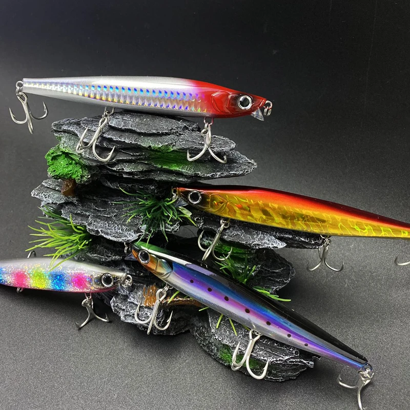 45g125mm Sinking Heavy Minnow Monster Shot Fishing Lures Artificial Baits Saltwater Lures Rolling Action Pesca Fishing Supplies