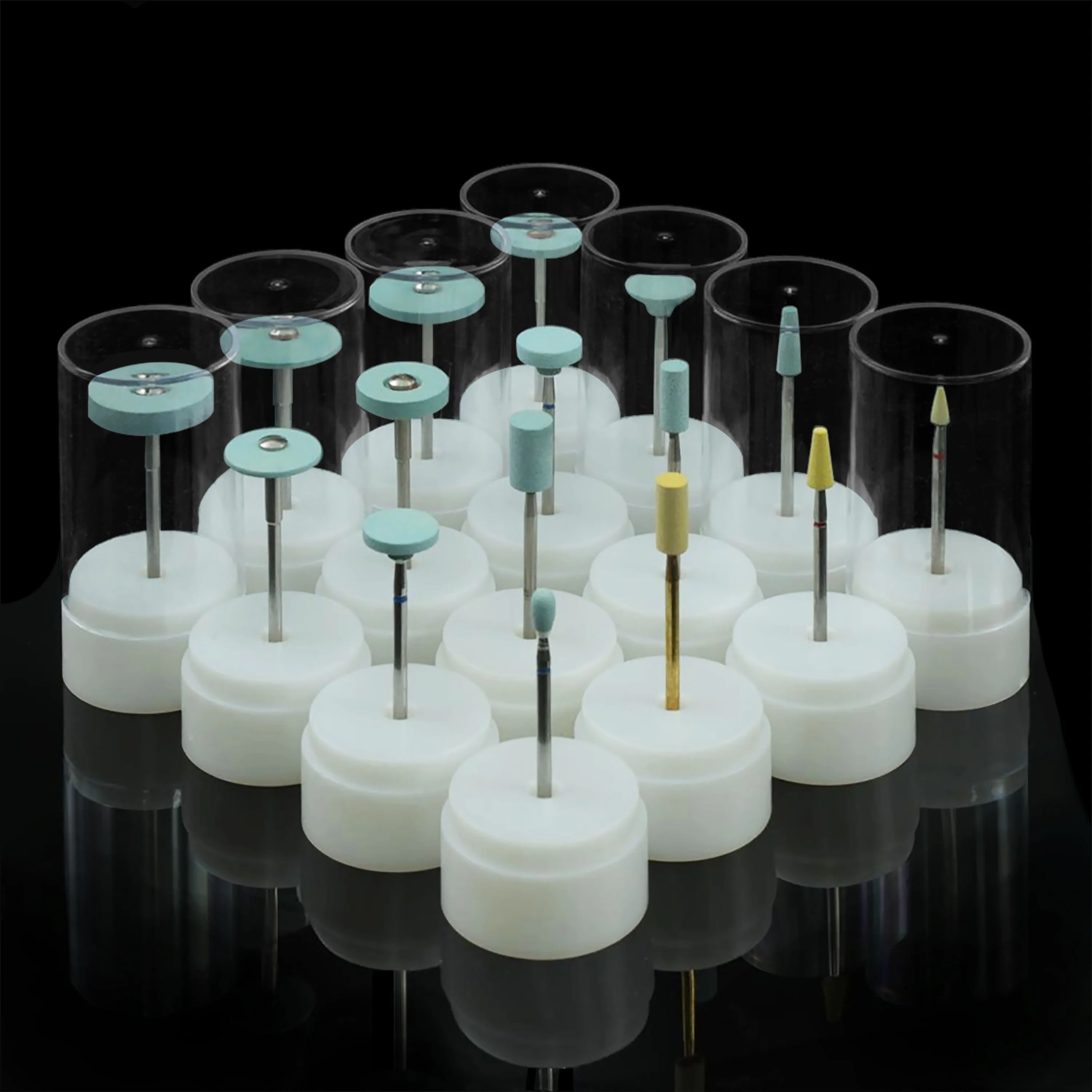 10Pcs High Quality Dental Ceramic Diamond Polishing Burs for Dentist Lab Quick Polishing Zirconia Porcelain Crown Tools