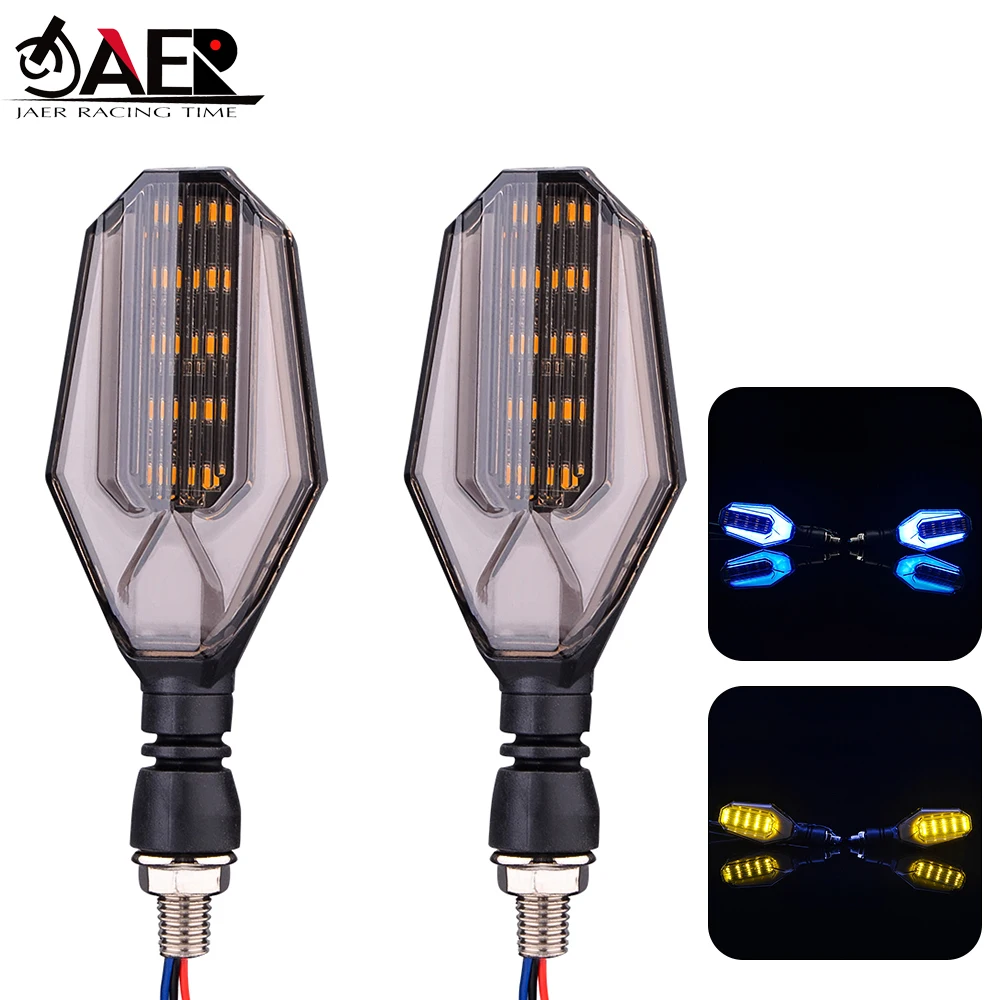 

2x LED Turn Signal Lights Motorcycle Indicator Blinker Amber Waterproof Moto Lamp for Cafe Racer Bobber Touring