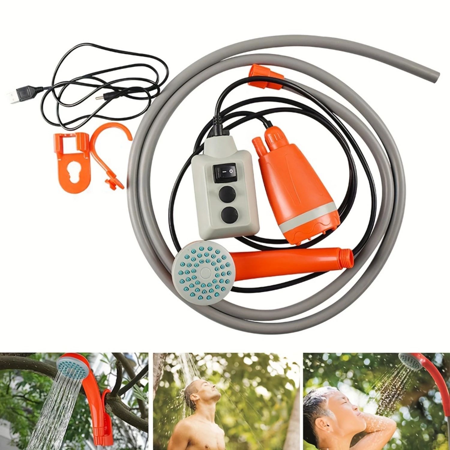 Portable Shower, Portable Camp Shower  with Rechargeable Battery, Portable Shower for Camping, Portable Outdoor Shower Head for