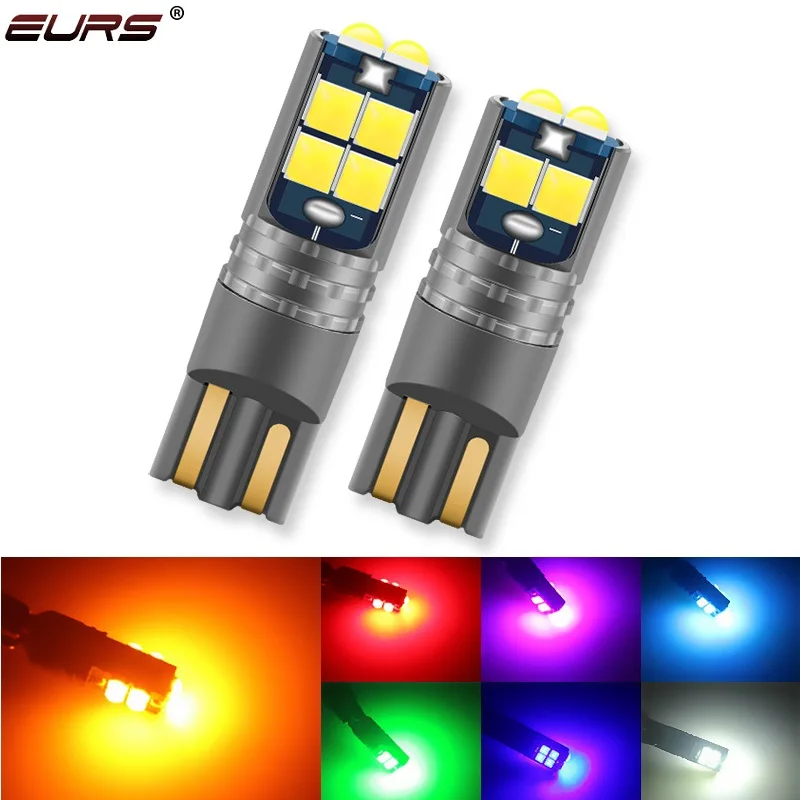 2pcs W5W T10 LED Bulbs Canbus For Car Parking Lights Interior Light 3030 chips Turn Signal License Plate Light Clearance Lights