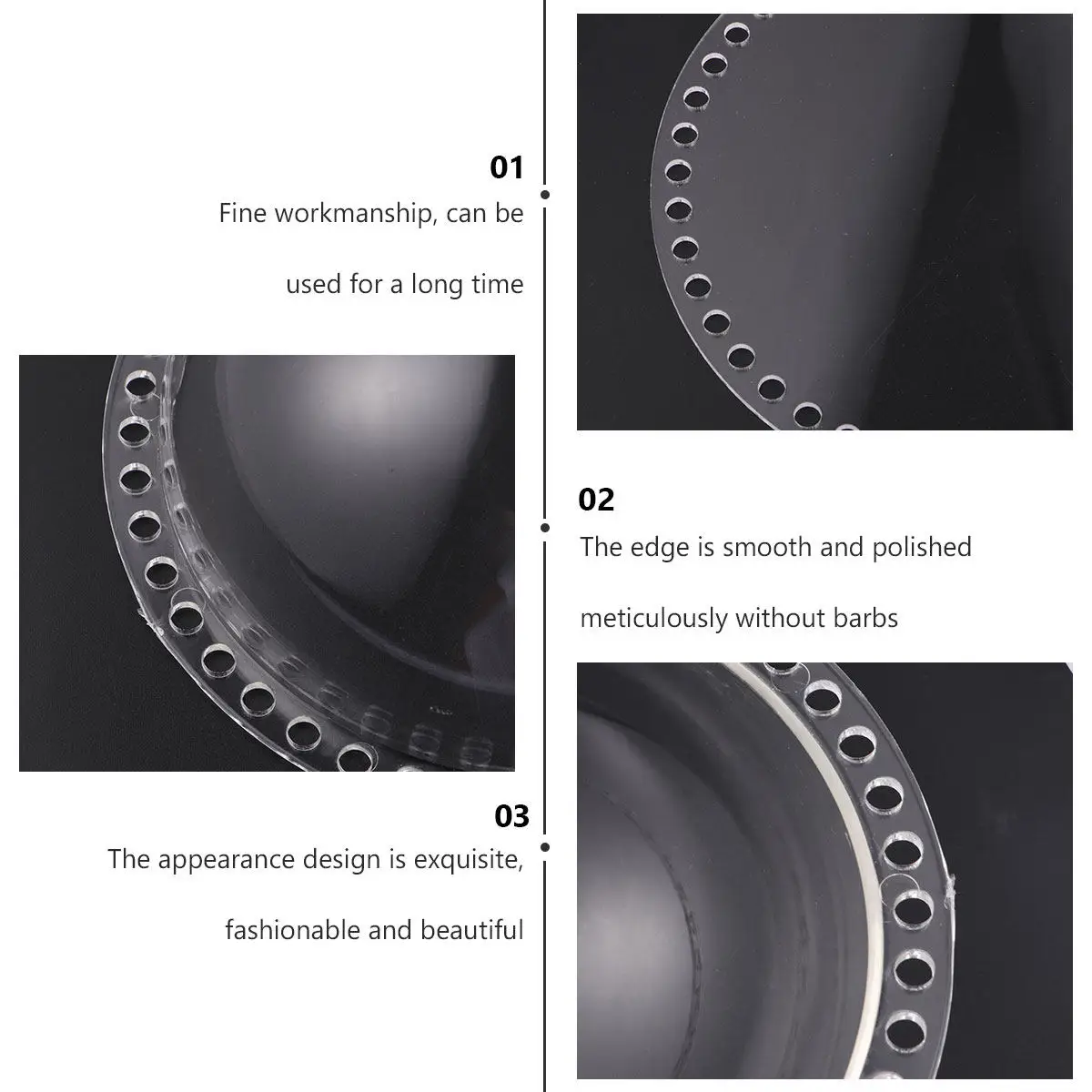 

Прозрачный акриловый полусферический колпак для сумок ручной работы, материал для плетеных сумок, акриловый купол для самостоятельного изготовления сумок