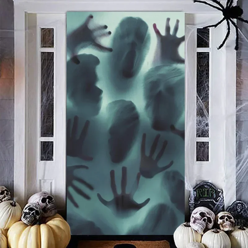 Halloween Wall Breaking Horror Window Glass Stickers Scene Layout Props Zombie Ghost Decoration Halloween Window Sticker Party