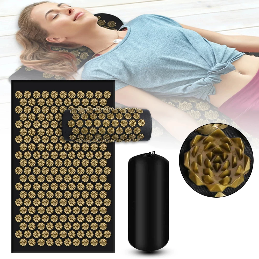 

Kuznetsov's Applicator Nonslip Acupressure Yoga Cushion Sensi Massage Body Mat With Needle Foot Massager Pillow Neck Fitness Pad