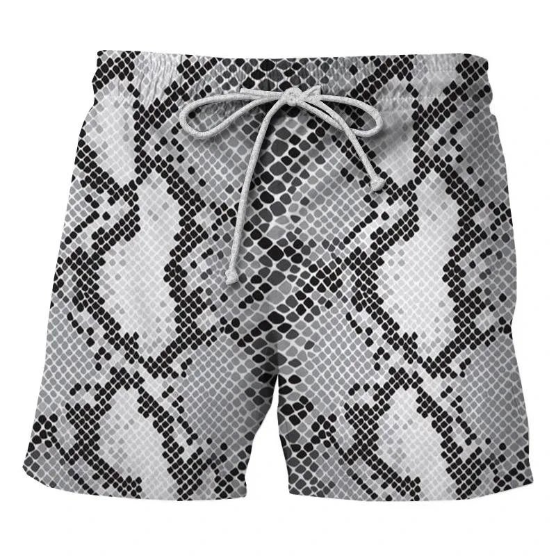 

3d Print Spider Web Shorts For Men Cool Street Clothes Short Pants Unique Animal Skin Snake Pattern Leopard Fashion Board Shorts