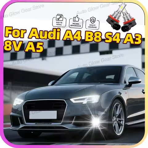 2Pcs Led Fog Light 6000K DRL Lamp 12V Daytime Running Light Bulbs For Audi A4 B8 S4 A3 8V A5 2011-2017