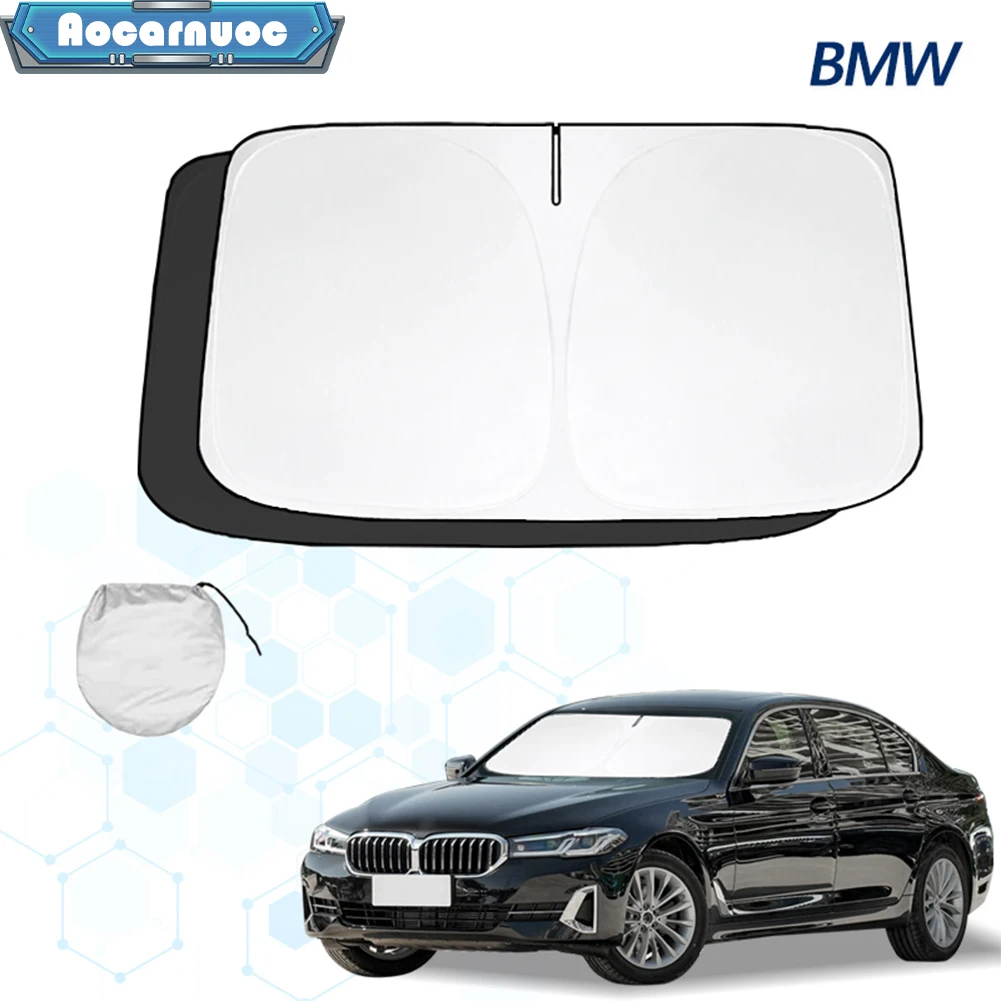 

Car Windshield Sunshade Accessories Sun Reflector Film Parts For BMW 5 Series G30 G38 E39 E34 E60 E61 F10 F11 F22 F23 1988-2025