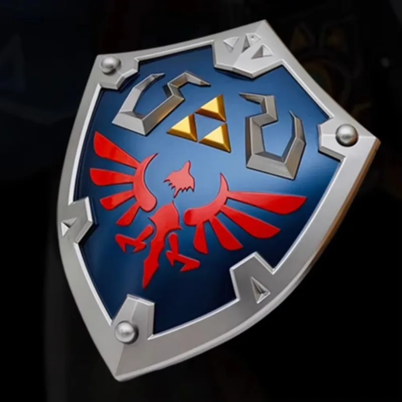 Em estoque a hemule fantasia arma hylian escudo yrulean link anime jogo periférico abs arma de plástico modelo deocr artesanato presentes