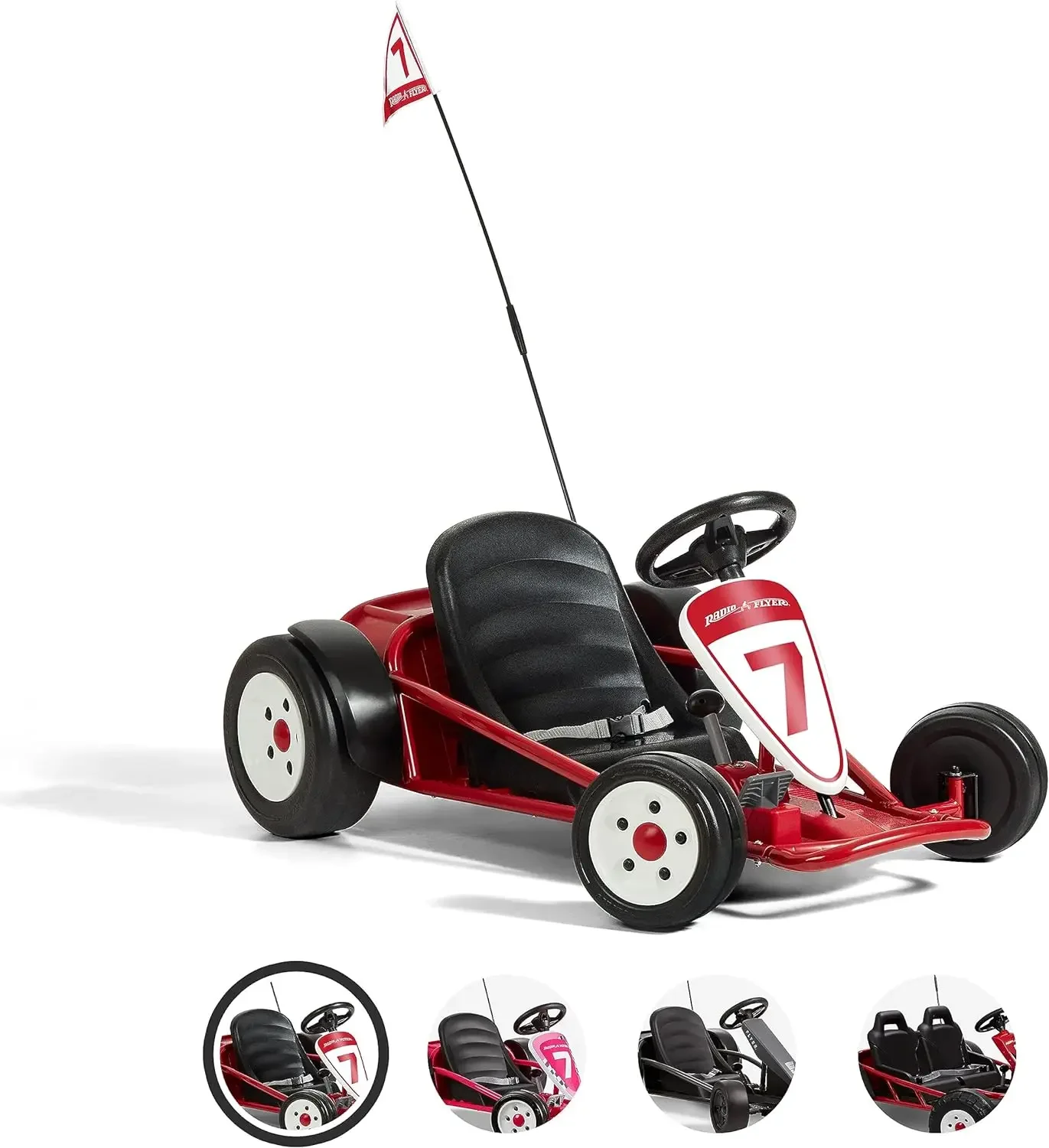 Ultimate Go-Kart, 24 Volt Outdoor Ride On Toy, Red Go Kart For Kids Ages 3-8