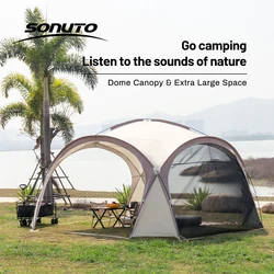 Sonuto Dome Canopy Large Tent Outdoor Extra Large Camping Awning Outdoor Sun Protection Hiking Rainproof Pavilion Anti-Mosquito