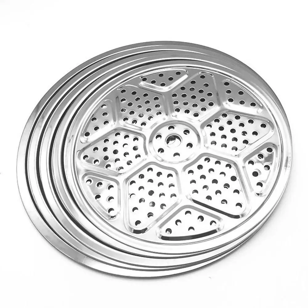 طنجرة ضغط دائرية من الفولاذ المقاوم للصدأ متعددة الوظائف تجهيزات المطابخ رف باخرة وعاء تبخير باخرة #3