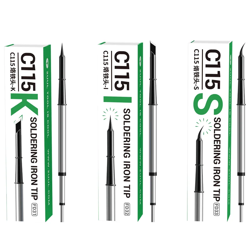 

2UUL C115 Soldering Iron Tip K I S Type Soldering Iron Tips For Soldering Station Precision Phone Repair Welding Head