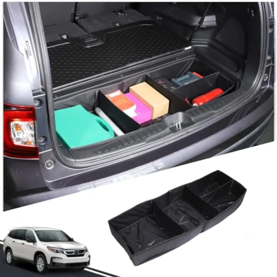 

Trunk Organizer Compatible with Honda Pilot 20162022 Portable Foldable Large Capacity Cargo Storage Box with 4 Compartments Ox