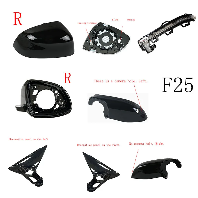 

The rearview mirror bracket base / rear cover / inner frame / lower shell is applicable to BMW X3 F25