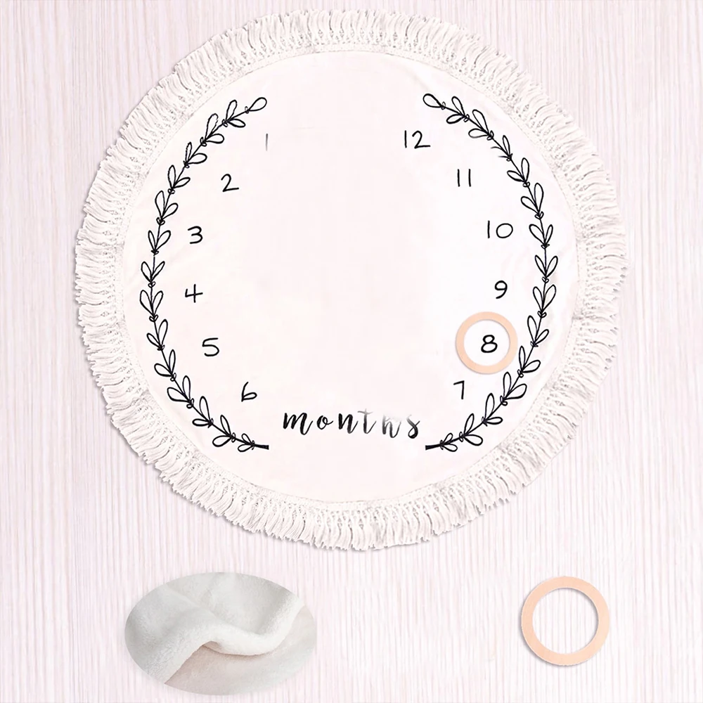 Flannel Month Milestone Blanket Baby First Year Calendar Monthly Growth Chart Shower Gift Newborn Photography  Backdrop