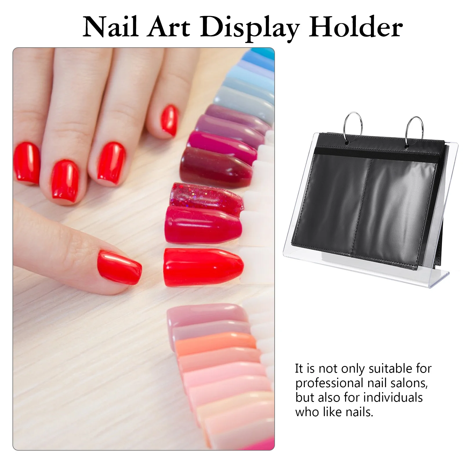 

Nail Art Sticker Album Compact Display Rack for Organizing Decals Photos Notes Easy Carry Collection Keeper Nail Decal Rack