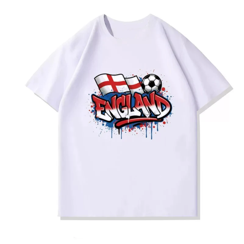 Women 100% Cotton Soft Skin Friendly Fit T-Shirt Unisex Outdoor Football Print Multiple Ladies Styles Casual Basic Daily Tops