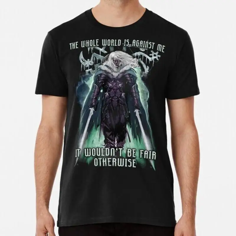 العالم كله ضدي Drizzt Do'Urden Drow Fighter S 5Xl الولايات المتحدة الأمريكية تي شيرت