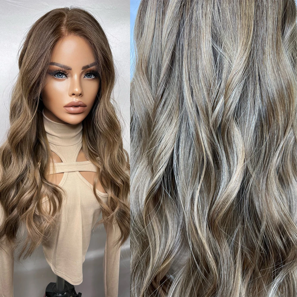 

Long Blonde Wig for Women Middle Part Blonde Brunette Wavy Wigs Natural Look Synthetic Heat Resistant Fiber Wigs Daily Party Use
