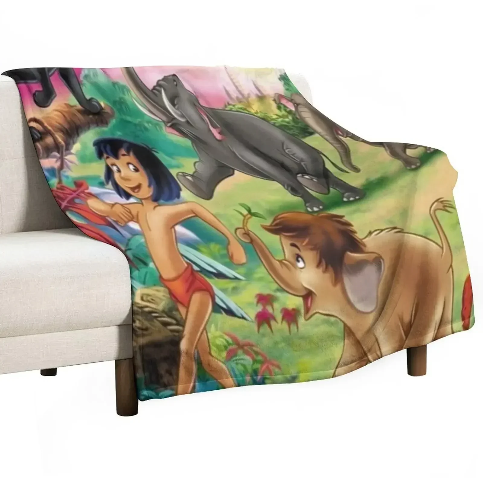 Baloo & Mowgli The Jungle Book Throw Blanket christmas decoration Warm For Sofa Thin Luxury St Blankets