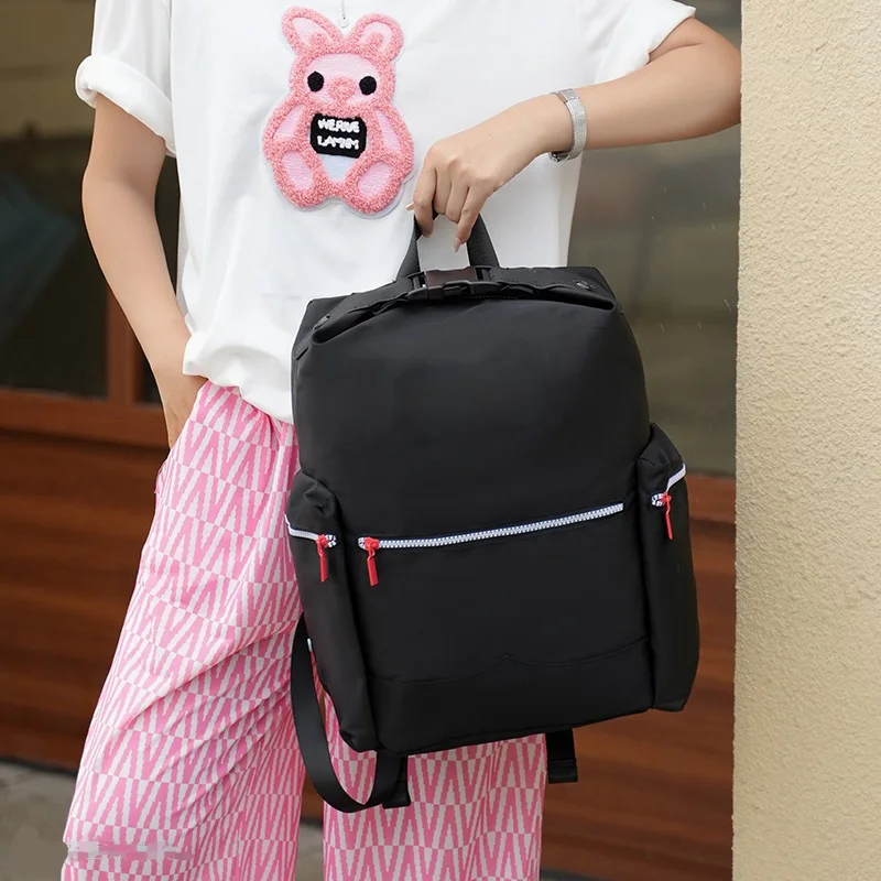 حقيبة ظهر H حقيبة كمبيوتر حقيبة مدرسية للطلاب حقيبة حمل عصرية بسيطة حقيبة أمتعة خفيفة الوزن ذات سعة كبيرة حقيبة سفر #5