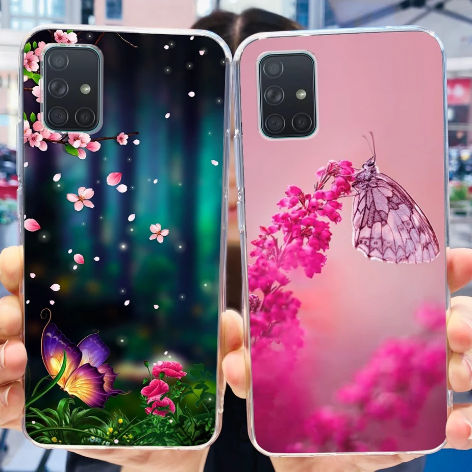 For Samsung Galaxy A51 A71 4G Case Stylish Painted Cover Soft Silicone Phone Case For Samsung Galaxy A71 A 51 A515F A715F Bumper