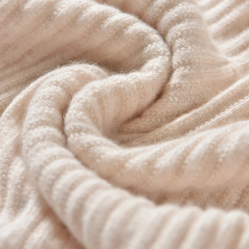 ขนสัตว์ออสเตรเลีย 100% ถักเสื้อแขนยาวผู้หญิงเสื้อกันหนาว high-end และสบายสไตล์ยาวใหม่ผู้หญิงเสื้อกันหนาว