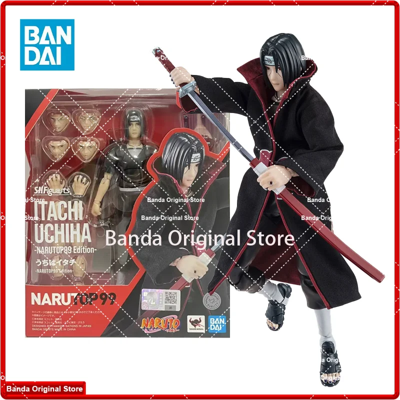 

100% In Stock Original Bandai S.H.Figuarts SHF Naruto Uchiha Itachi NARUTOP99 Edition Anime Action Collection Figures Model Toys