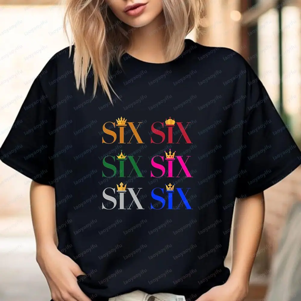 Six The Musical - Casual Top Featuring A Trendy Original-haute Style Pattern Suitable for Both Men and Women, Large Size T-shirt