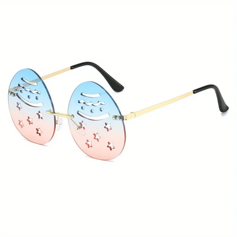

Snowman Shaped Sunglasses for Women's Trendy Outdoor UV Resistant Party Eye-catching Artifact