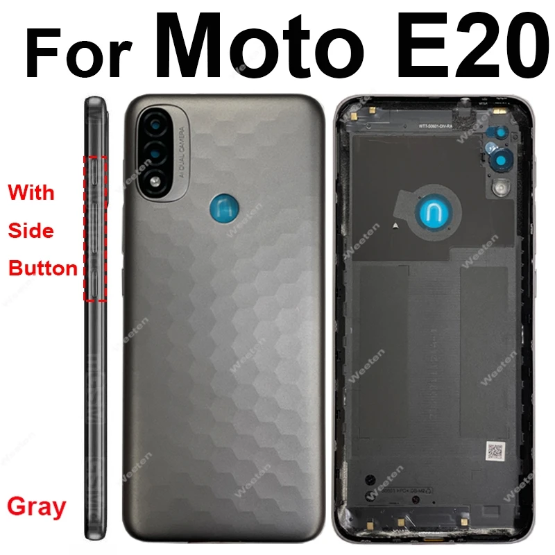 For Motorola Moto E20 E30 E40 Back Battery Door Housing Cover Rear Cover Back Battery Case Replacement Parts