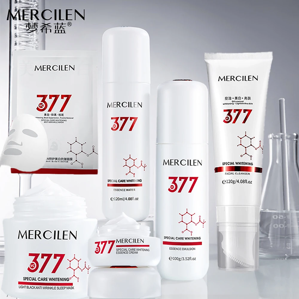 

377 Brightening Improve Facial Dull Skin Facial Skincare Facial Cleanser Face Toner Moisturizing Essence Face Lotion Face Cream