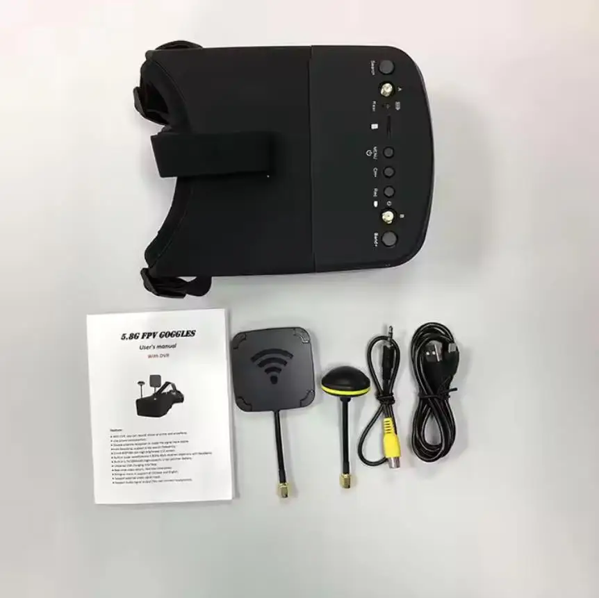 

5.8G 40CH 5 Inch 800*480 Video Headset HD DVR Diversity FPV Goggles EV800D With 7.4V Battery For RC Model Outdoor FPV Drone