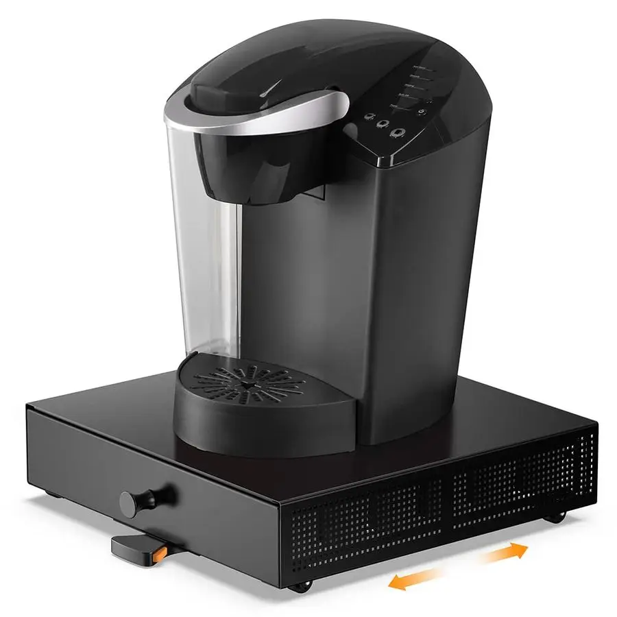 

K Cup Organization Storage Drawer Maker K Cup Holder Sliding Tray Pull out Coffee Pod Organizer Rolling Stand Countertop Maker S