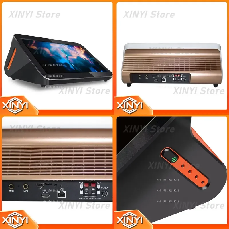 15.6 Inch Android Portable Home KTV Karaoke Player for Android TV Box for Karaoke Machine for Singing Microphone for Party