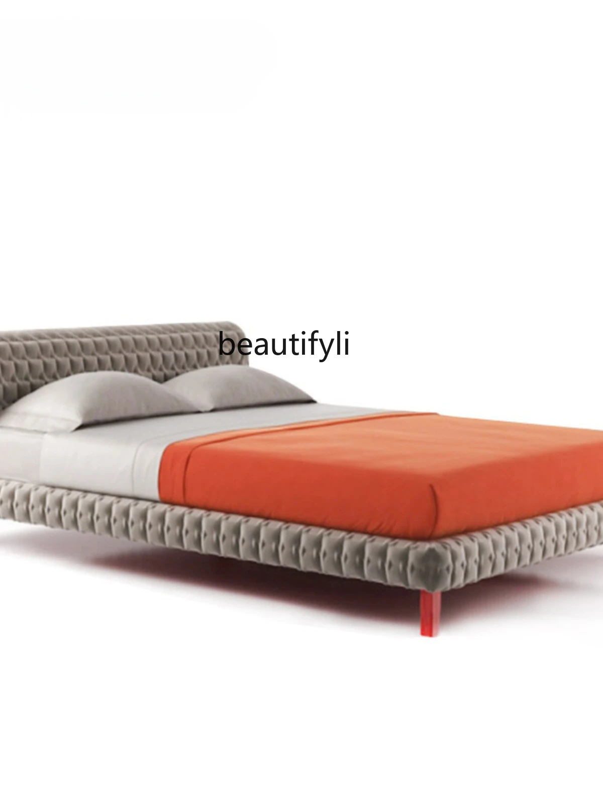 Modern Minimalist Designer Creative Fabric Bed Bedroom Double  Nordic Furniture