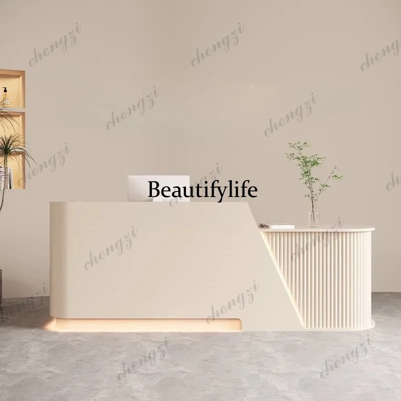 

PPP Simple Aesthetic Reception Desks Beauty Luxury Salon Unique Reception Desks Modern Design Comptoire Accueil Commercial Furni