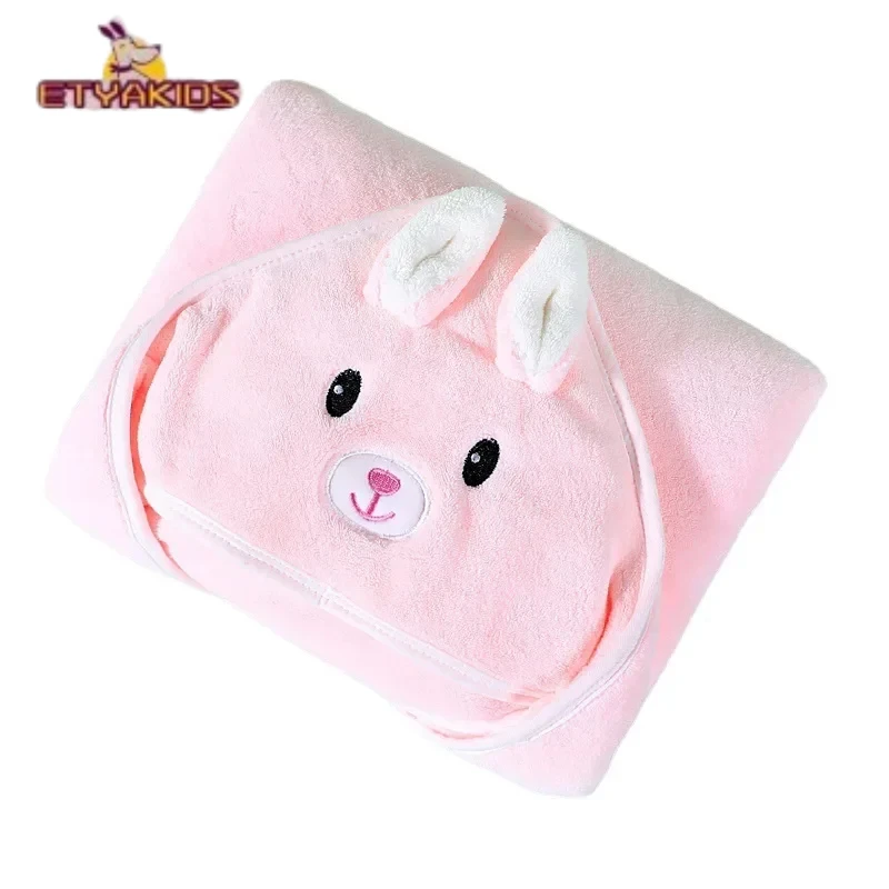 Baby Bath Towel Soft Coral Fleece Sleeping Blanket for Boy Girl Newborn Animal Style Hooded Blanket Toddler Bathrobe Baby Stuff