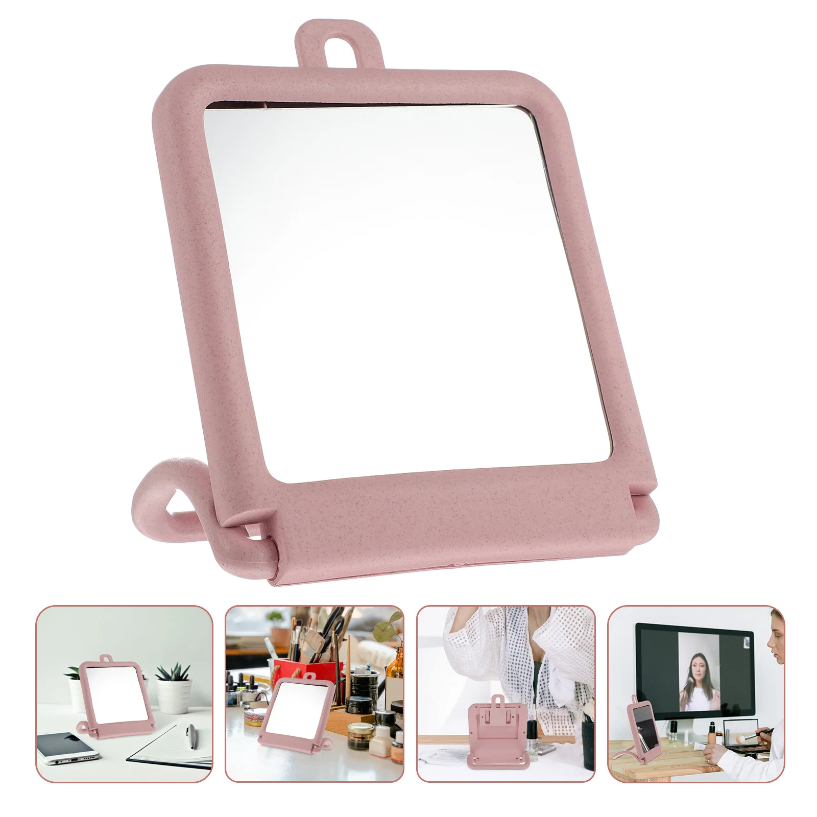 

Makeup Mirror with Stand Vanity Mirror for Desktop Table Bathroom Bedroom Decor Countertop Dresser Travel Handheld