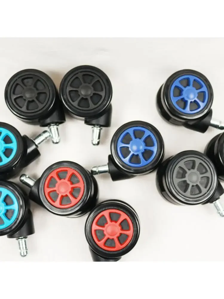5 Packs 60mm Car Wheel Style Office Chair Casters- Large Color Furniture Replacement