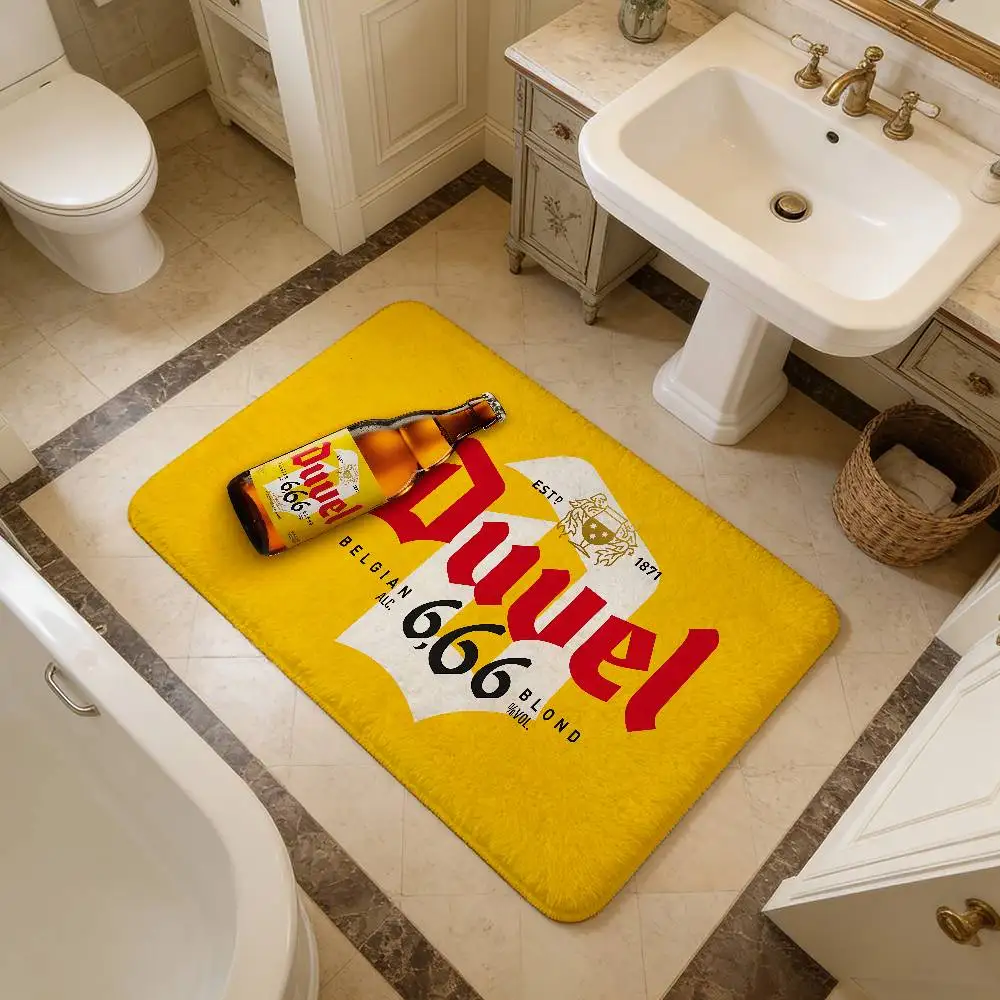Duvel Beer Bathroom Mat Anti-slip Absorb Water Long Strip Cushion Bedroon Mat Welcome Doormat